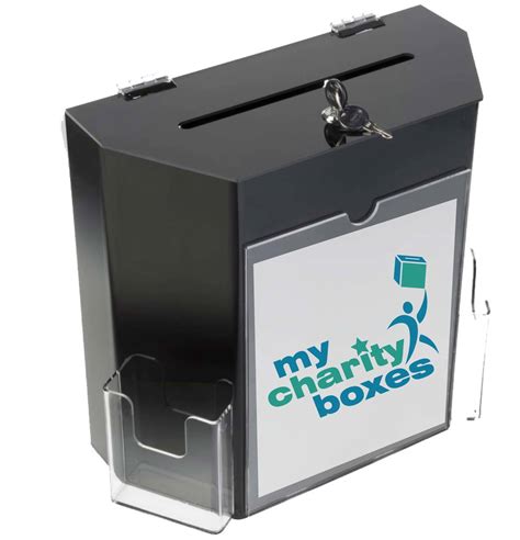 black metal donation box|large donation boxes for fundraising.